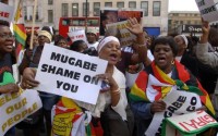 Demonstration against the Mugabe regime