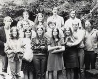 Bob with Jesus followers, Berkeley, 1970